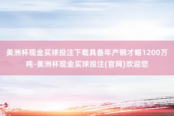 美洲杯现金买球投注下载具备年产钢才略1200万吨-美洲杯现金买球投注(官网)欢迎您