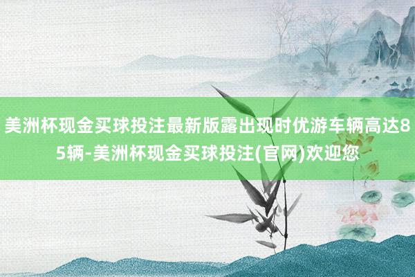 美洲杯现金买球投注最新版露出现时优游车辆高达85辆-美洲杯现金买球投注(官网)欢迎您