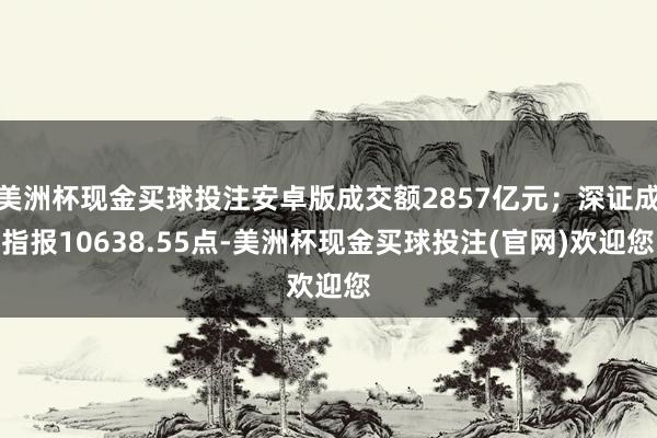 美洲杯现金买球投注安卓版成交额2857亿元；深证成指报10638.55点-美洲杯现金买球投注(官网)欢迎您