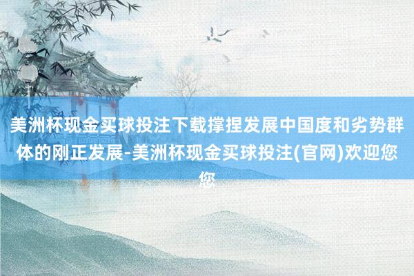 美洲杯现金买球投注下载撑捏发展中国度和劣势群体的刚正发展-美洲杯现金买球投注(官网)欢迎您