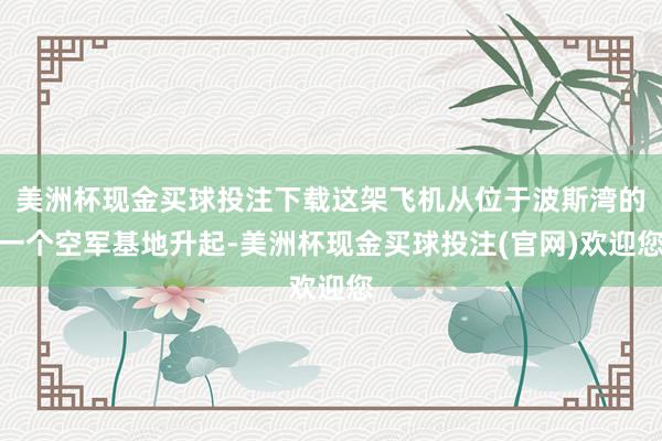 美洲杯现金买球投注下载这架飞机从位于波斯湾的一个空军基地升起-美洲杯现金买球投注(官网)欢迎您