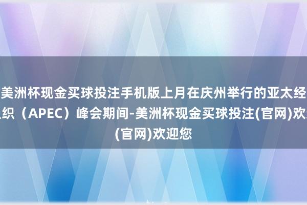 美洲杯现金买球投注手机版上月在庆州举行的亚太经合组织（APEC）峰会期间-美洲杯现金买球投注(官网)欢迎您