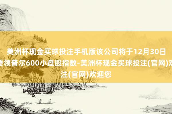 美洲杯现金买球投注手机版该公司将于12月30日加入要领普尔600小盘股指数-美洲杯现金买球投注(官网)欢迎您